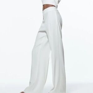 Zara high waisted Palazzo pants with side pockets XS